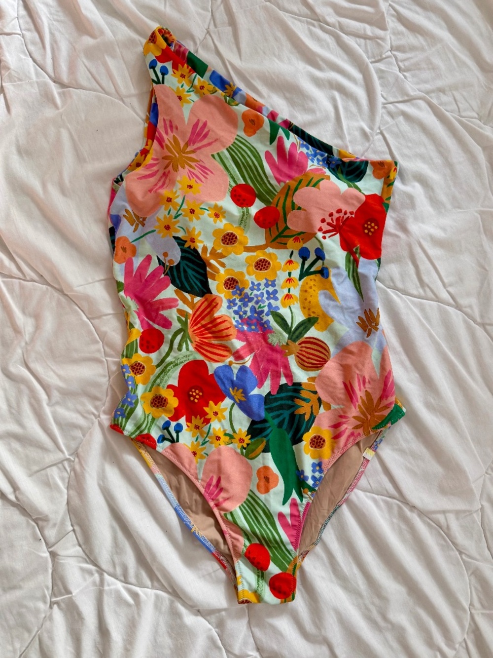 Summersalt x Rifle Paper Co Sicily one shoulder one-piece sz. 10